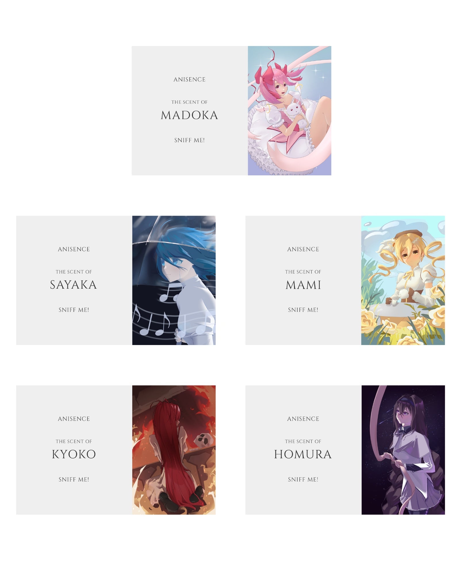 Madoka Scented Blotter Card Set