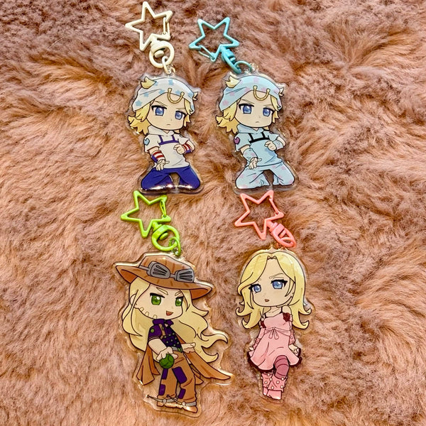JJBA SBR Inspired Keychains by Inuzunaa