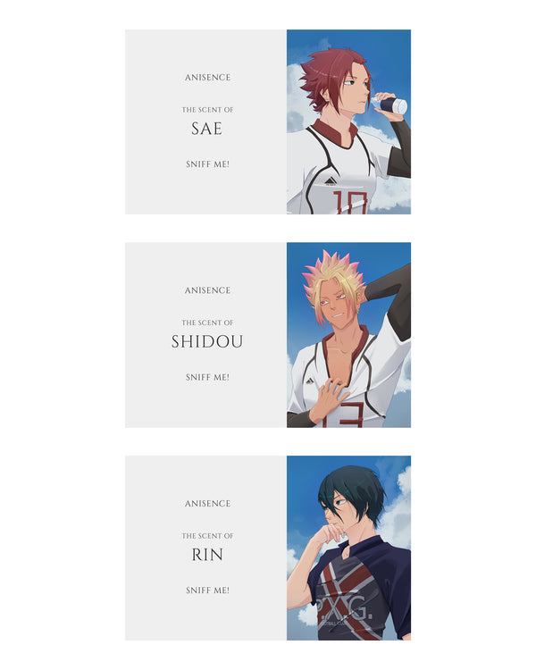 Sae, Shidou, Rin Scented Card Set - scented character cards